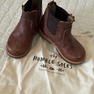 Kids Brown Leather Chelsea Boots